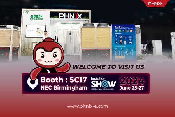 PHNIX Set to Showcase Pioneering Heat Pump Innovations at InstallerSHOW 2024 in Birmingham, UK