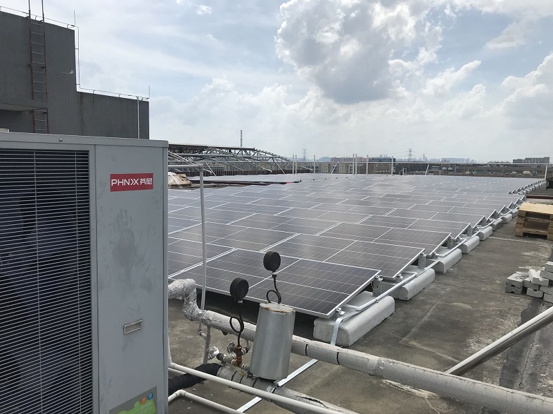 A Combined Power Generation System Involving 320 Pieces Of SolarPV And A Heat Pump System In PHNIX Headquarter Is Completed