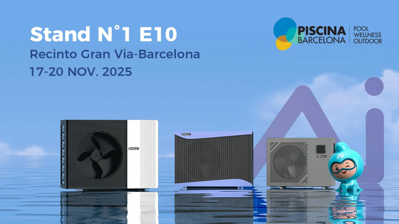 PHNIX to Present AI Full Inverter® Technology and R290 Pool Heat Pumps at Piscina & Wellness Barcelona 2025